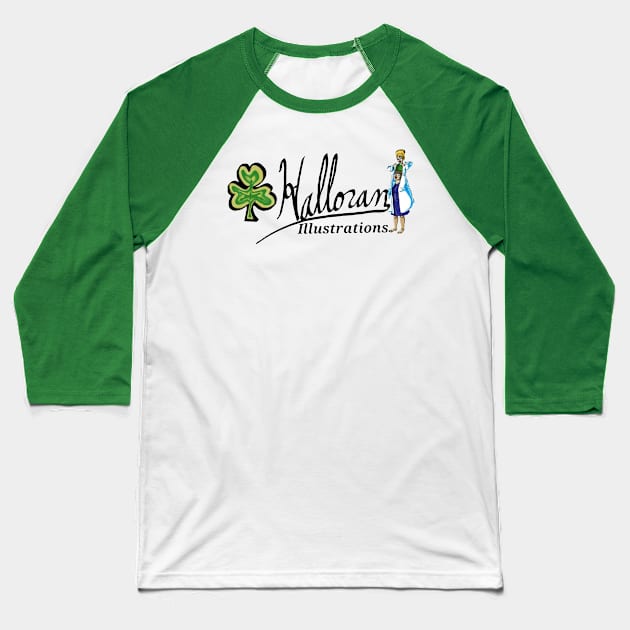 Halloran Illustrations logo Baseball T-Shirt by Halloran Illustrations